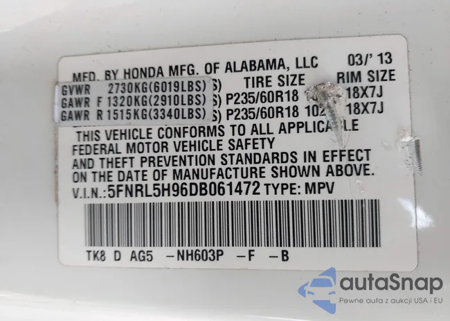 5FNRL5H96DB061472: 44132326