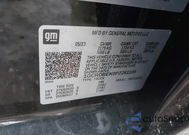 1GCRDBEK0PZ281109: 44132335