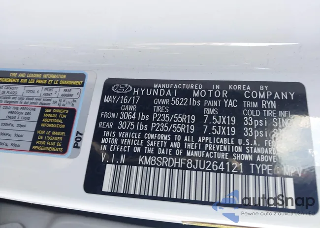 KM8SRDHF8JU264121: 44132336