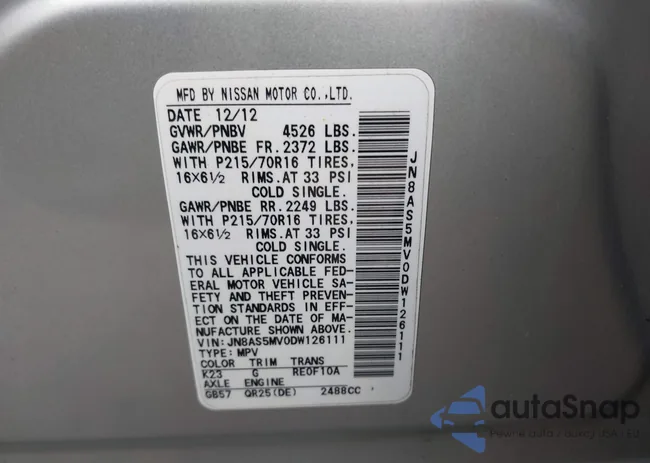 JN8AS5MV0DW126111: 44133523