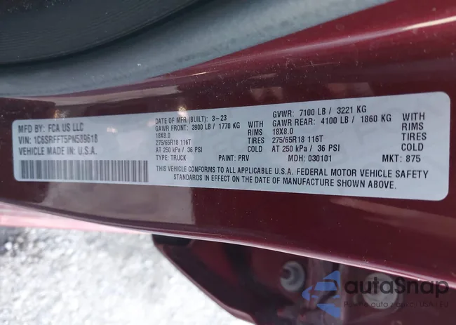 1C6SRFFT5PN589618: 44133553