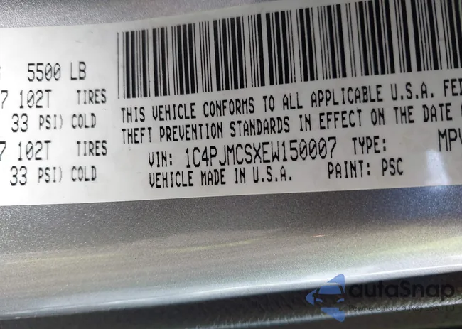 1C4PJMCSXEW150007: 44133565