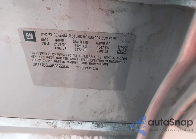 2G1145S35H9122053: 44133656