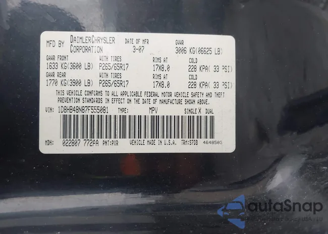 1D8HB48N87F555081: 44133698