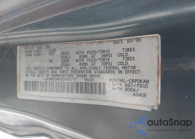 4TASM92N6XZ440297: 44133711