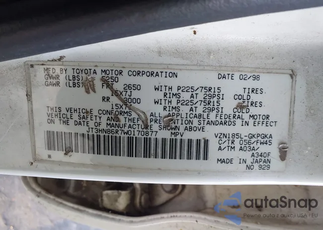 JT3HN86R7W0170877: 44133761