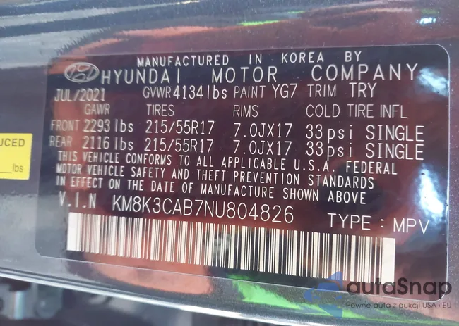 KM8K3CAB7NU804826: 44133770