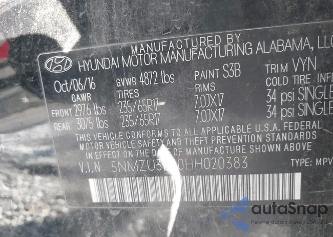 5NMZU3LB0HH020383: 44133778