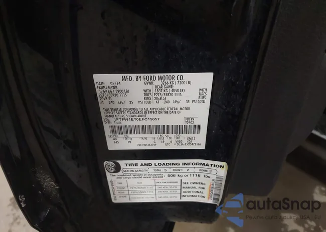 1FTFW1ET0EFC15657: 44133818