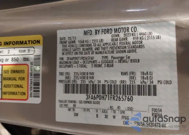 3FA6P0H71FR265760: 44133841