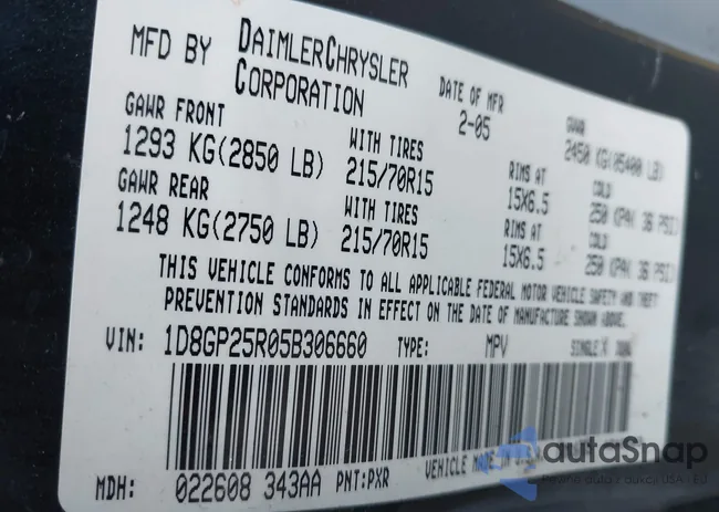 1D8GP25R05B306660: 44133859