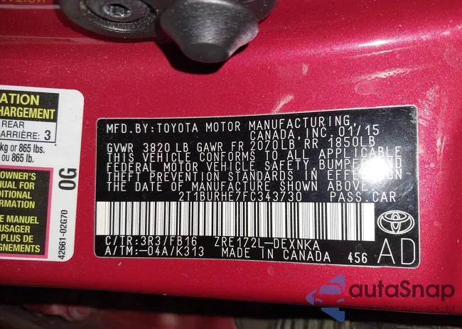 2T1BURHE7FC343730: 44133871