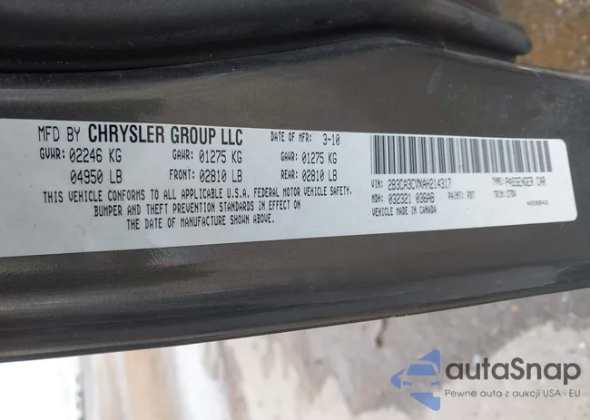 2B3CA3CVXAH214317: 44133898