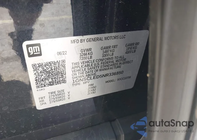 1GNSCLED5NR336850: 44133900