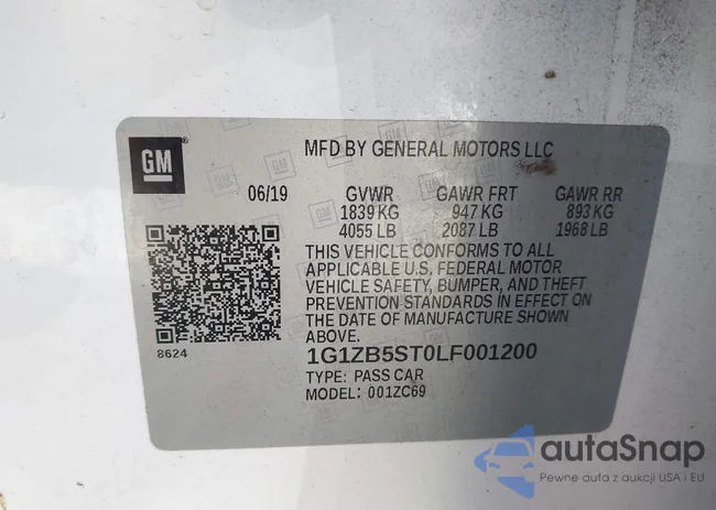 1G1ZB5ST0LF001200: 44133994