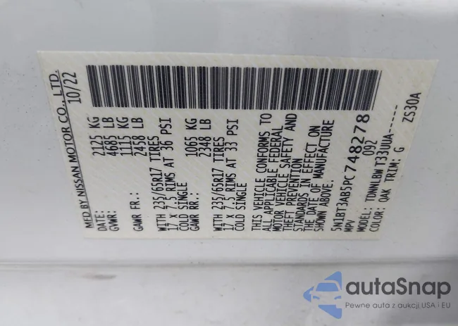 5N1BT3AB5PC748278: 44134034