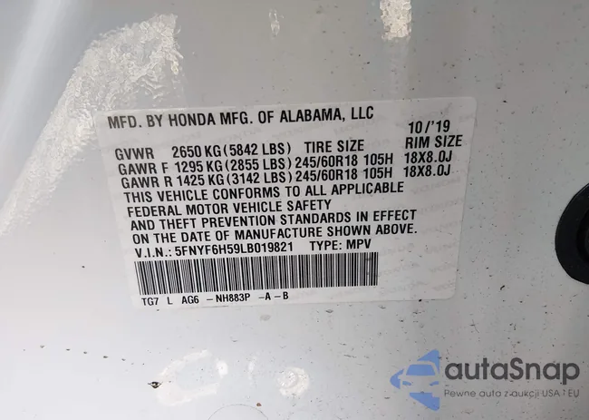 5FNYF6H59LB019821: 44134062