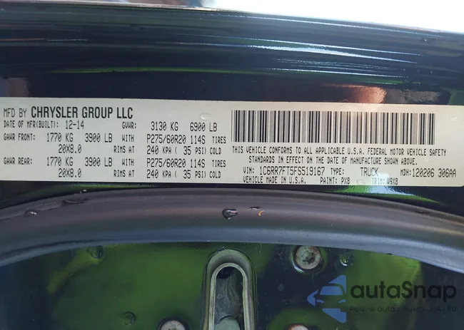 1C6RR7FT5FS519167: 44133127