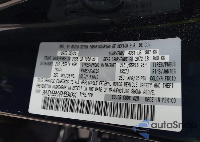 3MVDMBBMXRM694044: 44133223