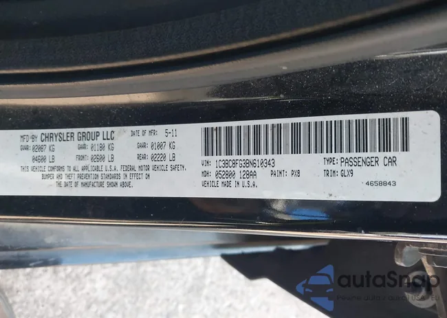 1C3BC8FG3BN610343: 44133337