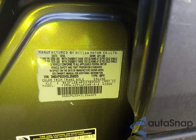 3N8AP6DD4SL356025: 44133360