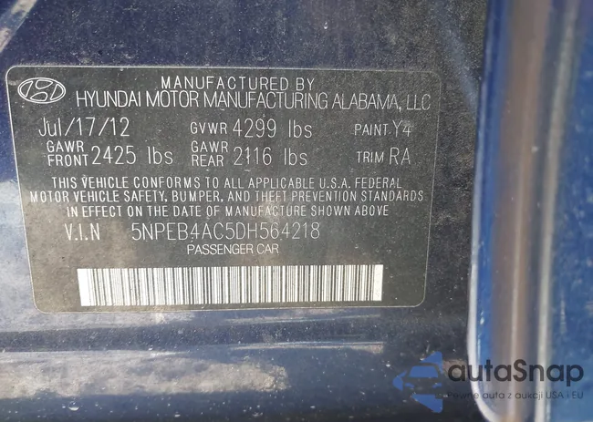 5NPEB4AC5DH564218: 44133425