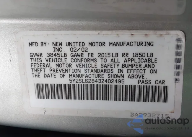 2Y2SL62843Z402495: 44134507