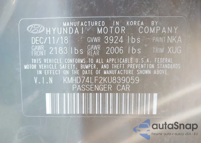 KMHD74LF2KU839059: 44134512