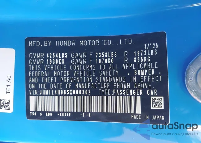 JHMFL4H98SX000302: 44134548