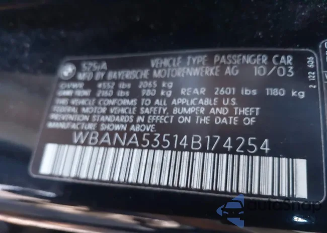 WBANA53514B174254: 44134569