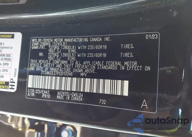 2T2AKCEZ7PC013346: 44134650