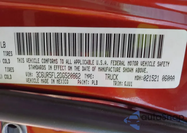 3C6UR5FL2DG520862: 44134717