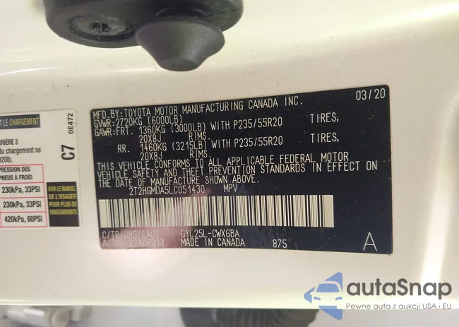 2T2HGMDA5LC051430: 44134719