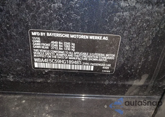 WBA4E5C59HG189481: 44134814