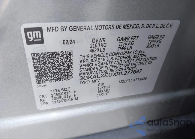 3GKALXEGXRL277687: 44134852