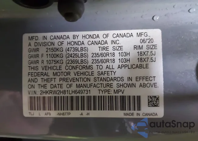 2HKRW2H81LH649731: 44134871