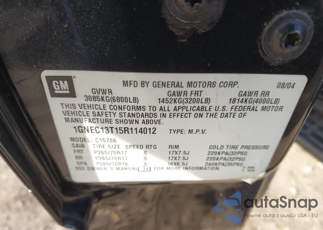 1GNEC13T15R114012: 44134896