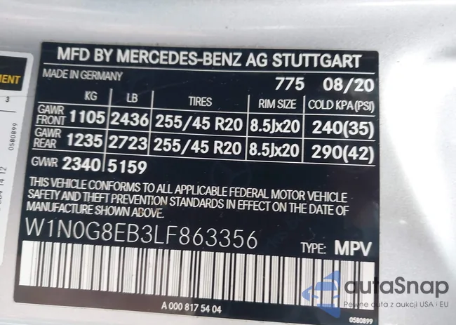 W1N0G8EB3LF863356: 44134904