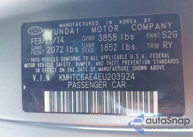 KMHTC6AE4EU203924: 44134913