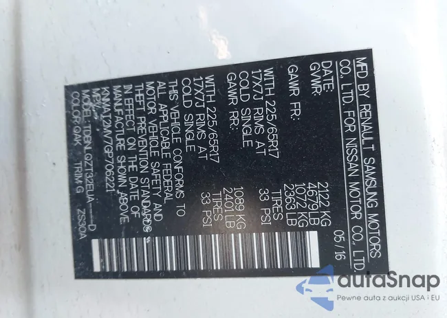 KNMAT2MV7GP706221: 44134930