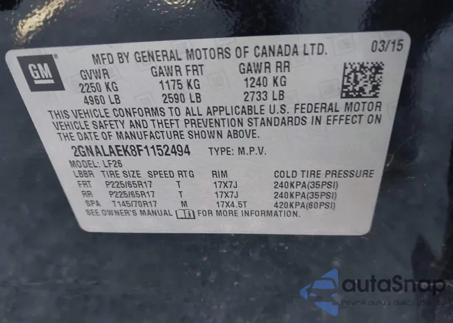 2GNALAEK8F1152494: 44135009