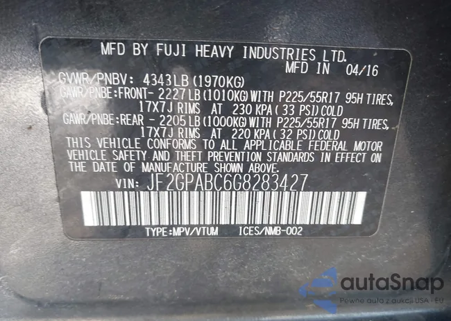 JF2GPABC6G8283427: 44135053