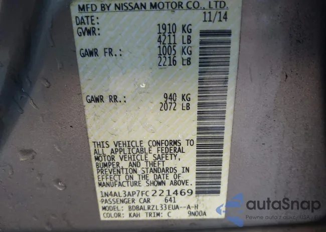 1N4AL3AP7FC221469: 44134079