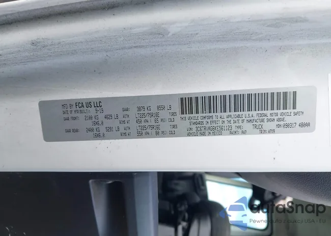 3C6TRVAG6KE561123: 44134122