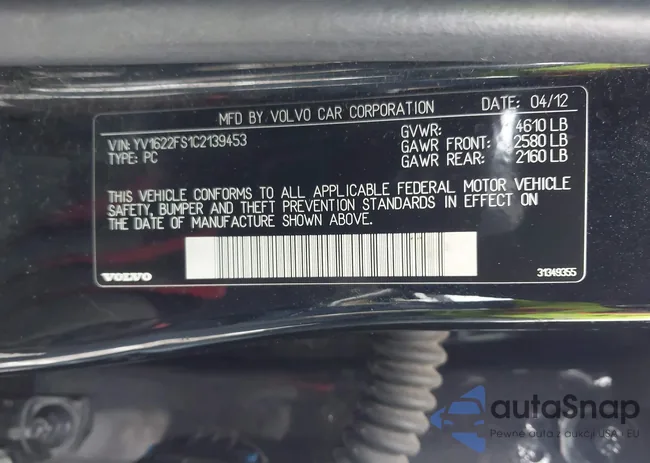 YV1622FS1C2139453: 44134146