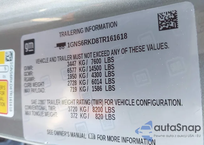 1GNS6RKD8TR161618: 44134155