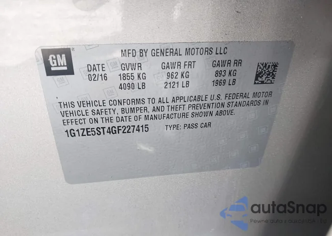 1G1ZE5ST4GF227415: 44134437