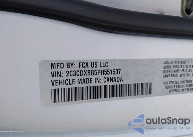 2C3CDXBG5PH551507: 44134451