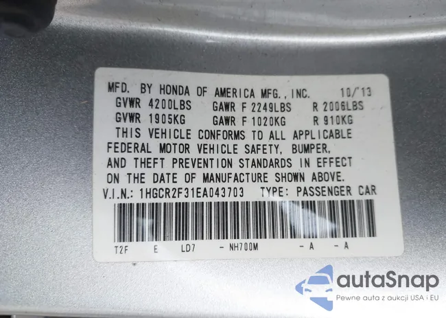 1HGCR2F31EA043703: 44135494