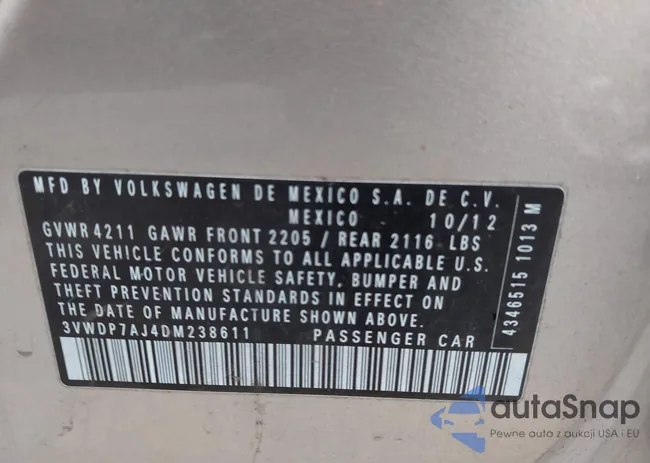 3VWDP7AJ4DM238611: 44135755